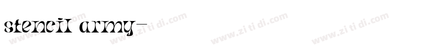 stencil army字体转换